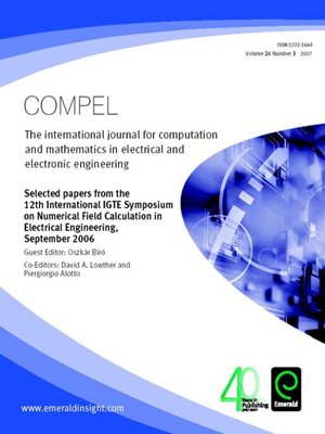 cover image of COMPEL: The International Journal for Computation and Mathematics in Electrical and Electronic Engineering, Volume 26, Issue 3
